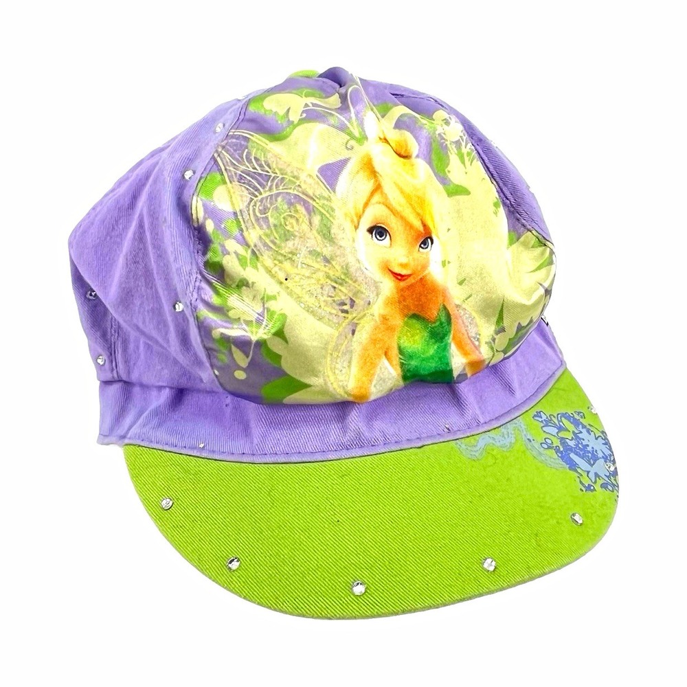 Disney Tinker Bell Purple & Green Adjustable Baseball Cap Hat for Girls